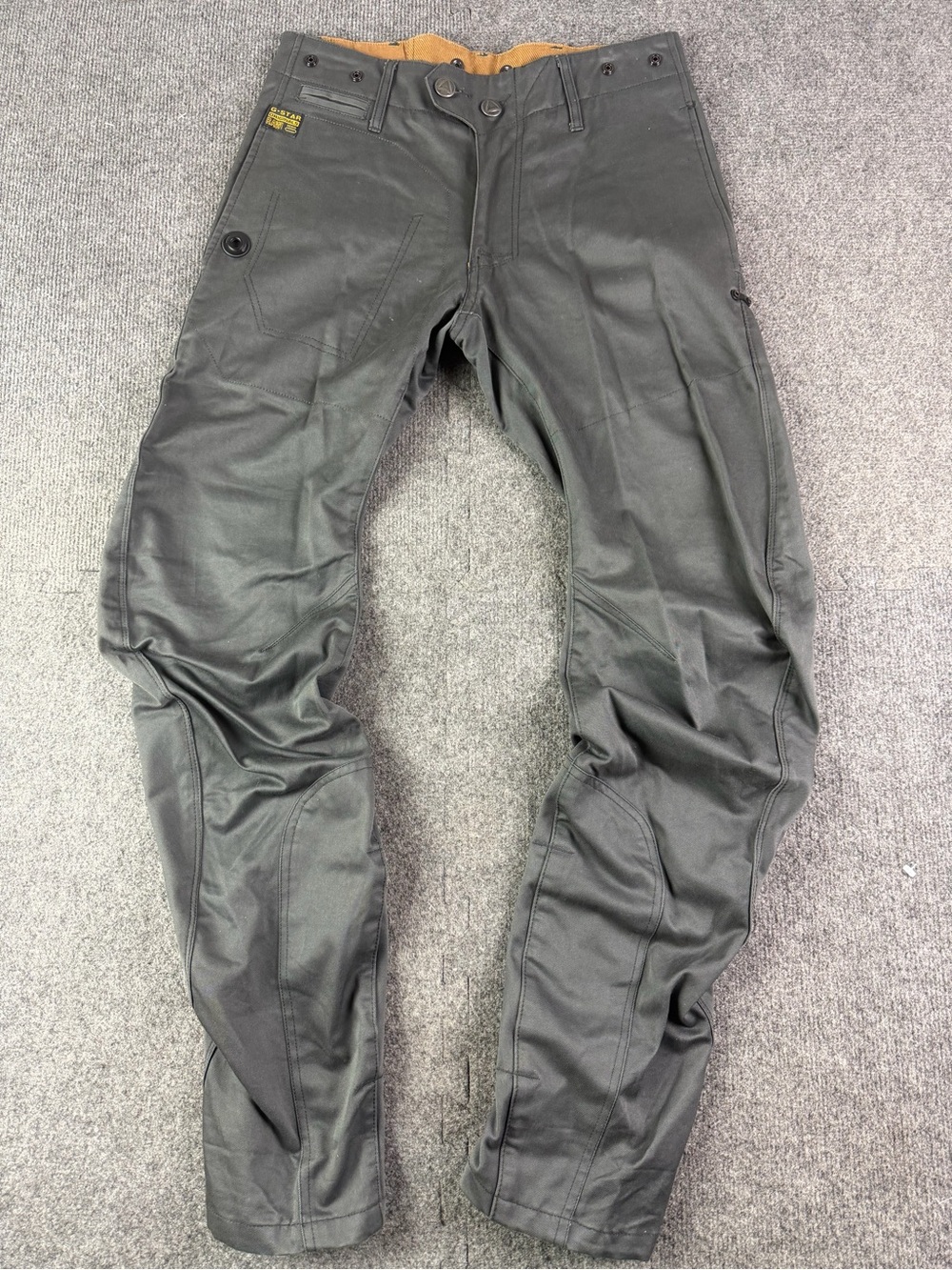 G-Star Courier Omega Arc Loose Tapered Mens Cotton Pants Size 29x31 Gray NWOT